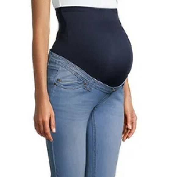 NWT☆OH! MAMMA☆Women's Small MATERNITY Bootleg Full Panel Jeans - Picture 8 of 8